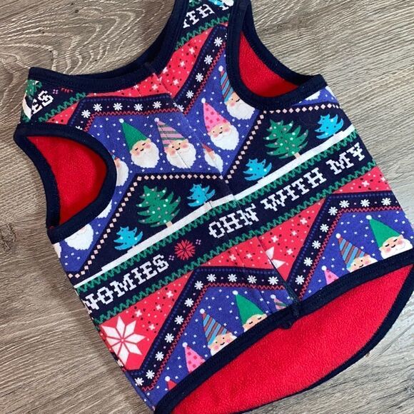 Gnome Fleece Dog Christmas Vest Coat - Picture 5 of 10